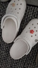 卡骆驰（CROCS）檀健次同款经典洞洞鞋轻便百搭女沙滩鞋包头拖鞋男鞋|10001 白色-100(含智必星) 39 (240mm) 实拍图