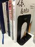 得力（deli）6英寸(高15cm)金属铁桌面书立置物架书收纳桌上书架 办公书靠2片 办公学习用品 黑色 实拍图