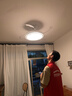 华硕照明全光谱护眼胡桃木中古风法式隐形吊扇电风扇灯静音餐厅卧室灯具饰 实拍图