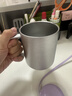 京东京造不锈钢双层保温桌面马克杯420mL 户外露营水杯 304咖啡杯银灰色 实拍图