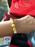 红色年轮黄金貔貅手链男女情侣足金皮丘转运珠六字真言金珠父亲节实用礼物 款式六（小款貔貅） 金约3.1g 手串 实拍图