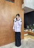 波司登（BOSIDENG）冬季羽绒羽绒服女士加厚90绒鹅绒连帽商场同款时尚百搭休闲外套 【店长推荐】冰穹提花紫9ER2 XS 155/80A 体重约100斤以内 实拍图