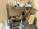 佳帮手新款厨房水槽置物架不锈钢水槽架沥水架碗碟架碗盘收纳架单层长55 实拍图