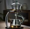 全度玻璃茶具套装自动懒人泡茶器家用泡茶壶茶杯冲泡茶器功夫茶具 登高清灰自动茶具 1件 实拍图