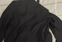 罗蒙西服套装男士商务修身西装男职业正装小西服新郎伴郎结婚礼服外套 黑色双扣【西服+西裤+衬衫】 XL /175【115-130斤】+7件礼品 实拍图
