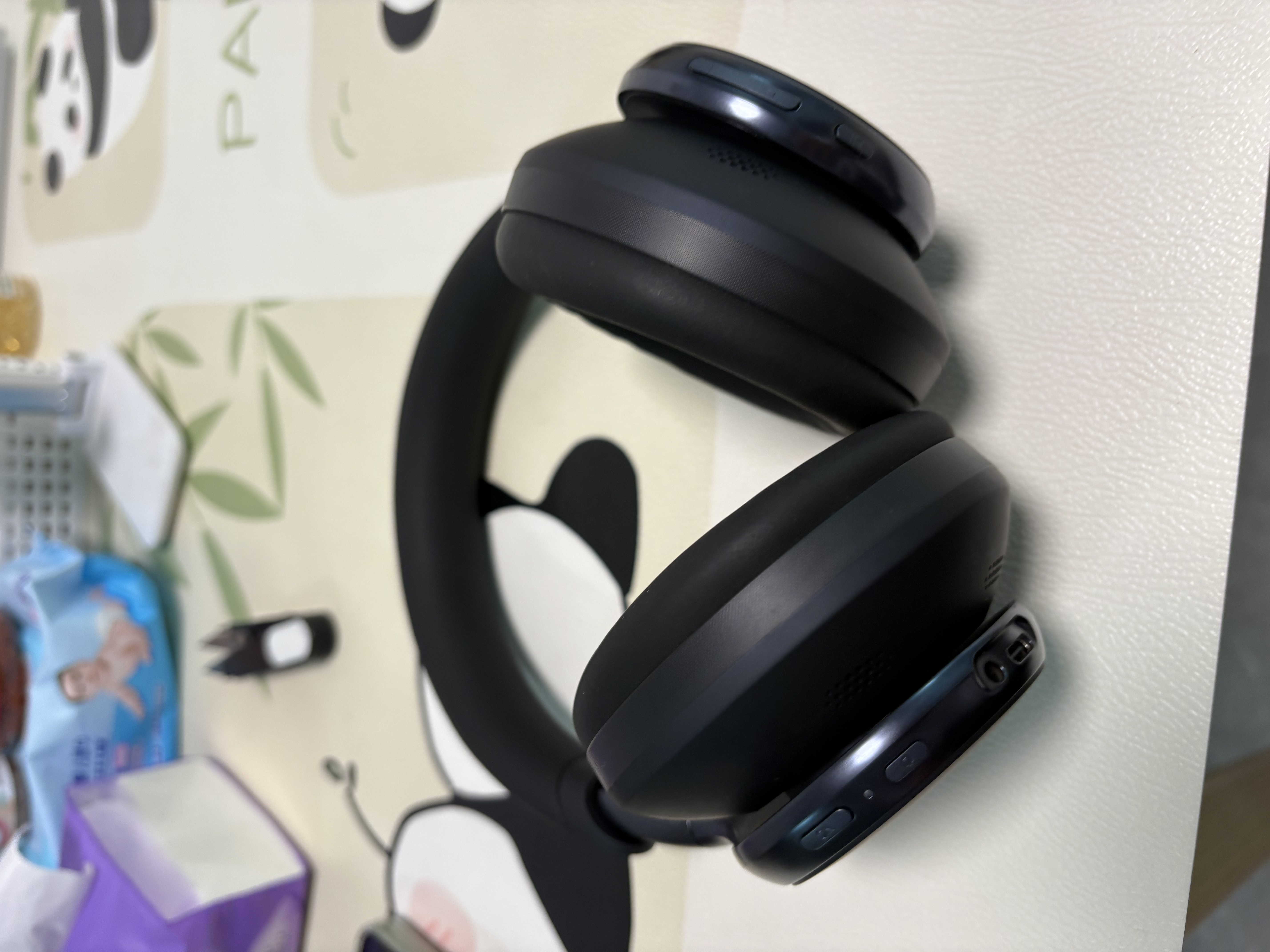 声阔安克 Space One漫游S1头戴式耳机蓝牙长续航音质好降噪耳机 头戴耳机适用苹果华为小米手机 夜岩黑 实拍图