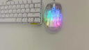 ONIKUMA粉色鼠标有线 女生可爱少女心机械鼠标电竞游戏办公专用台式笔记本电脑cf吃鸡家用USB外接发光鼠标 【小冰块】透明游戏鼠标 实拍图