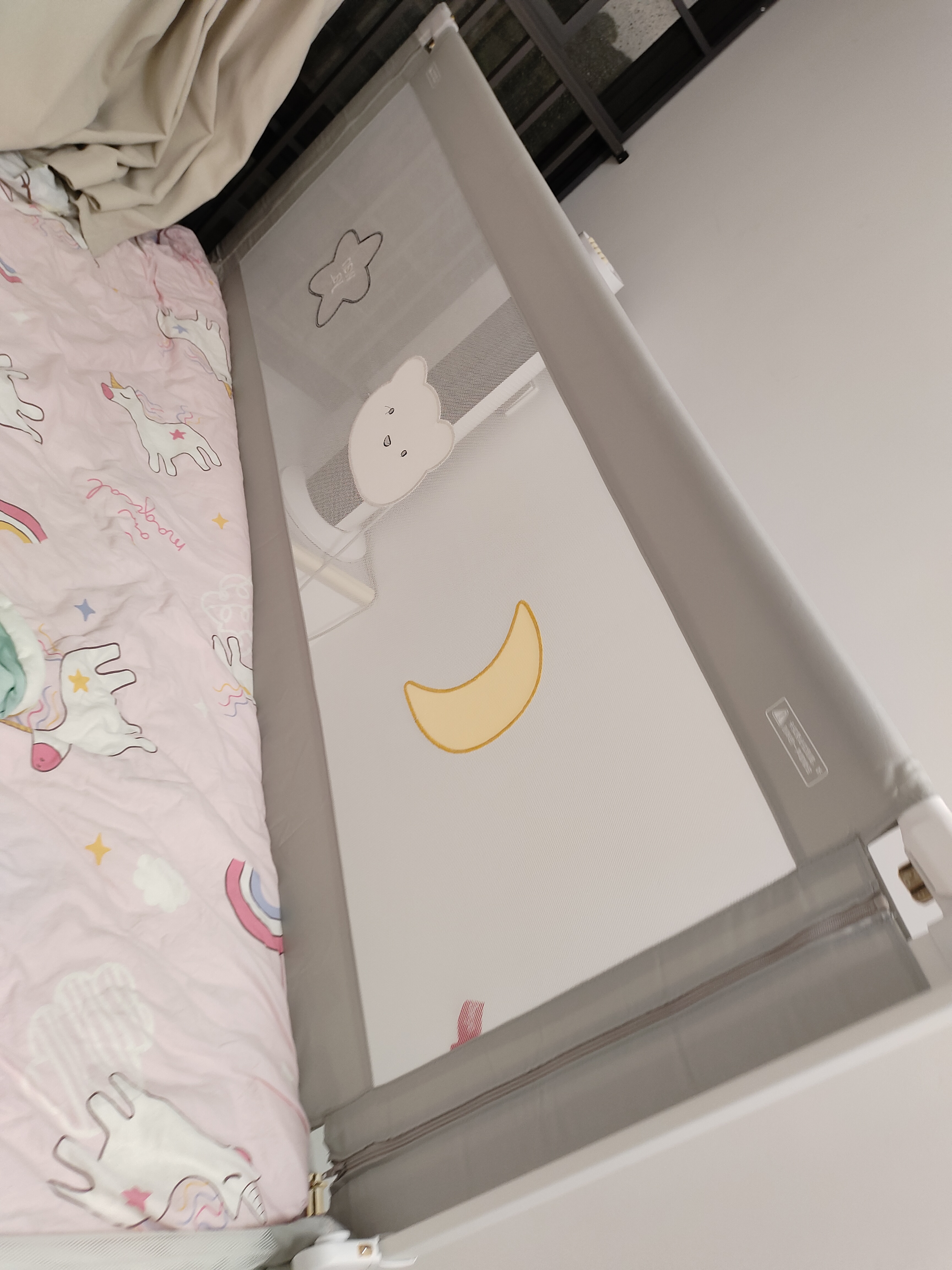 丸丫K2床围栏婴儿防摔床护栏床上床边防掉床挡板防护栏1.9m小星星一面 实拍图