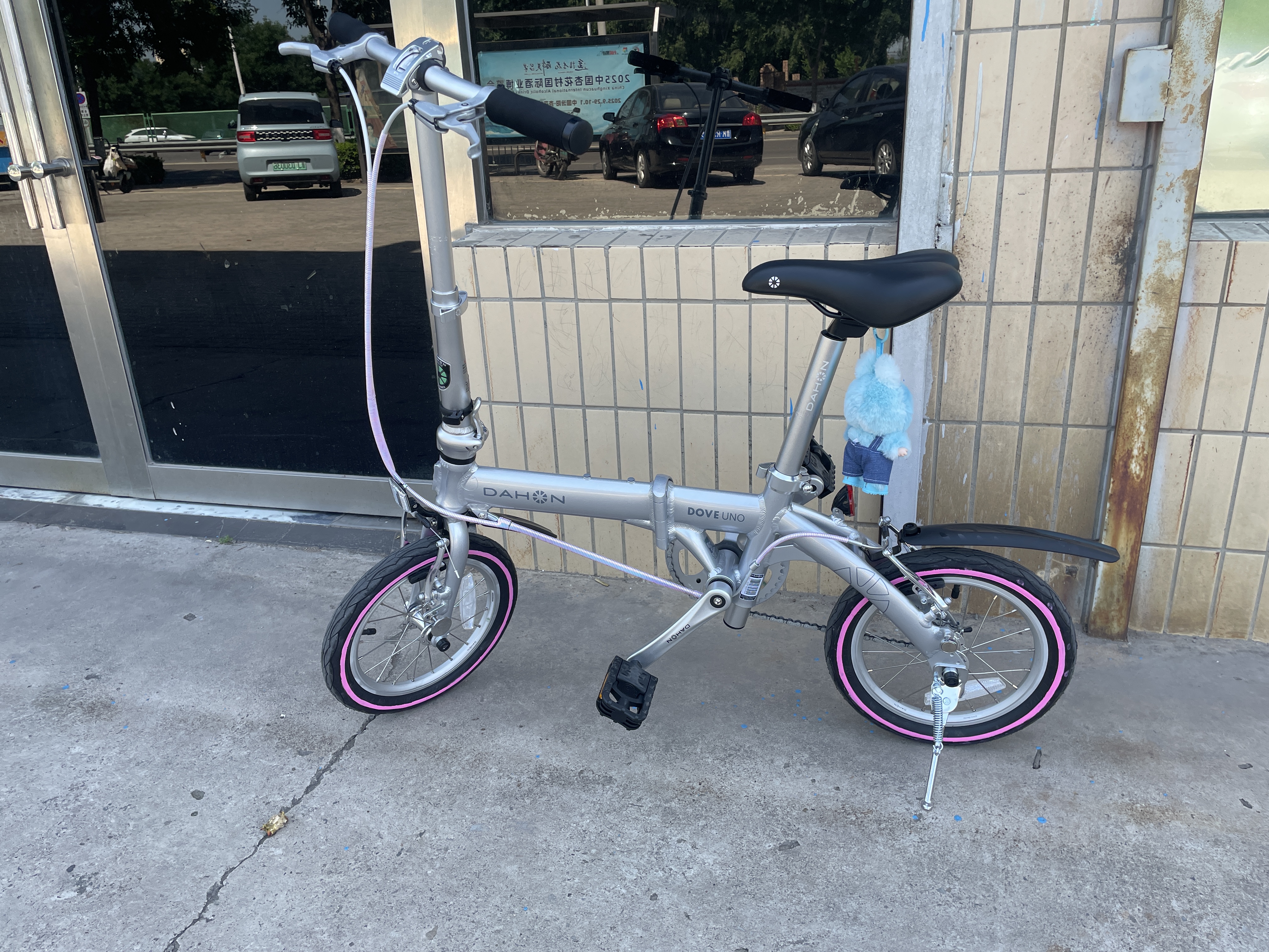 大行（DAHON） 412折叠自行车14英寸单速超轻迷你铝合金学生成人单车BYA412 银色 实拍图