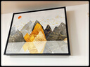 忆画大尺寸电表箱装饰画晶瓷画北欧抽象餐厅电闸箱挂画上翻配电箱遮挡画客厅现代简约弱电箱总开关  A款-金丝阑山【晶瓷画】  60*40cm拉丝亮钛金框可遮盖50*30电箱 实拍图