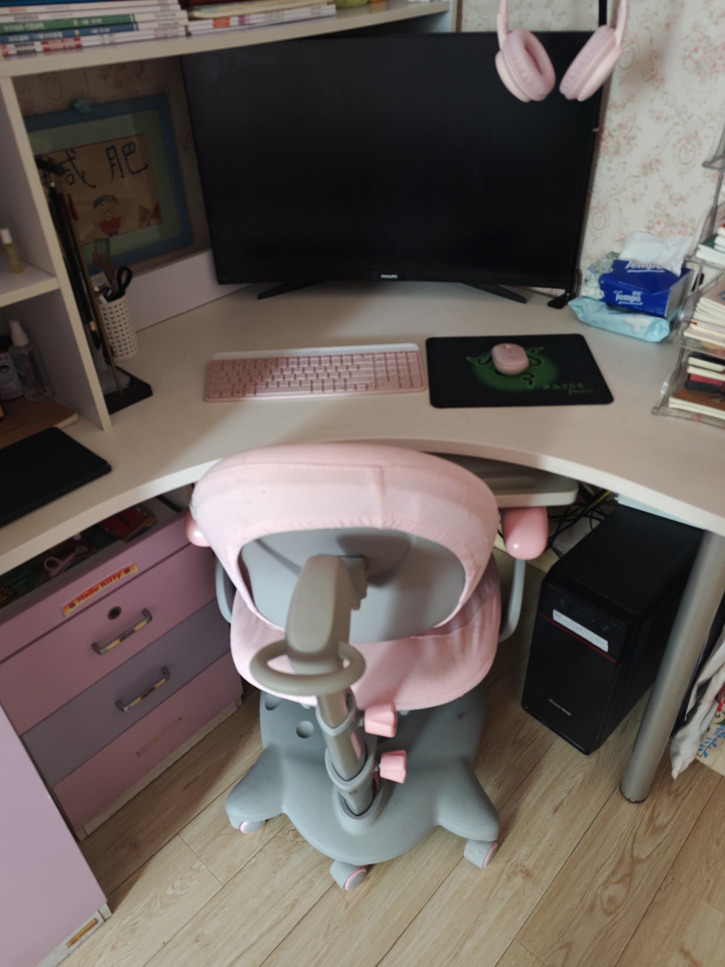 罗技（Logitech）时尚系列 MK470 键鼠套装 无线键鼠套装 超薄 全尺寸 玫瑰粉 带无线2.4G接收器 实拍图