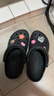 CROCS卡骆驰洞洞鞋贝雅洞洞鞋轻便运动鞋耐磨一脚蹬拖鞋休闲鞋|10126 黑色-001(含智必星) 39 (240mm) 实拍图