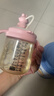 葆氏儿童牛奶杯学饮杯直饮喝水杯宝宝吸管杯PPSU材质带刻度300ML-粉兔 实拍图