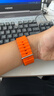 W&P新款适用苹果手表表带apple watch ultra3/2海洋硅胶双扣回环表带iwatch S11/10/9/8/SE 橙色45 实拍图