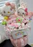 AWHAHelloKitty玩偶花束库洛米卡通毛绒玩偶花束生日礼物送女朋友 糖果色hellokitty玩偶花束+礼袋灯串 实拍图