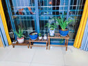 华观家居（Home Giving Furniture）凳子实木花架客厅花盆简约现代阳台木制阶梯多肉绿箩植物组合花架 实拍图