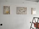 诗六艺家饰客厅装饰画北欧现代简约沙发背景墙挂画三联画大气轻奢壁画晶瓷画 羽鹿生辉（铝合金外框） 晶瓷画左右35*50+中间70*50亮面 实拍图