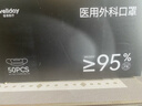 维德（WELLDAY）医用外科口罩一次性独立50只成人防尘防晒薄款过敏透气蝶形黑色 实拍图