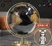 金球现代轻奢高档黑金地球仪摆件酒柜办公室书房桌面玄关客厅家居软装饰品 大号黑金地球仪送【陶瓷爱心暴力熊】 实拍图