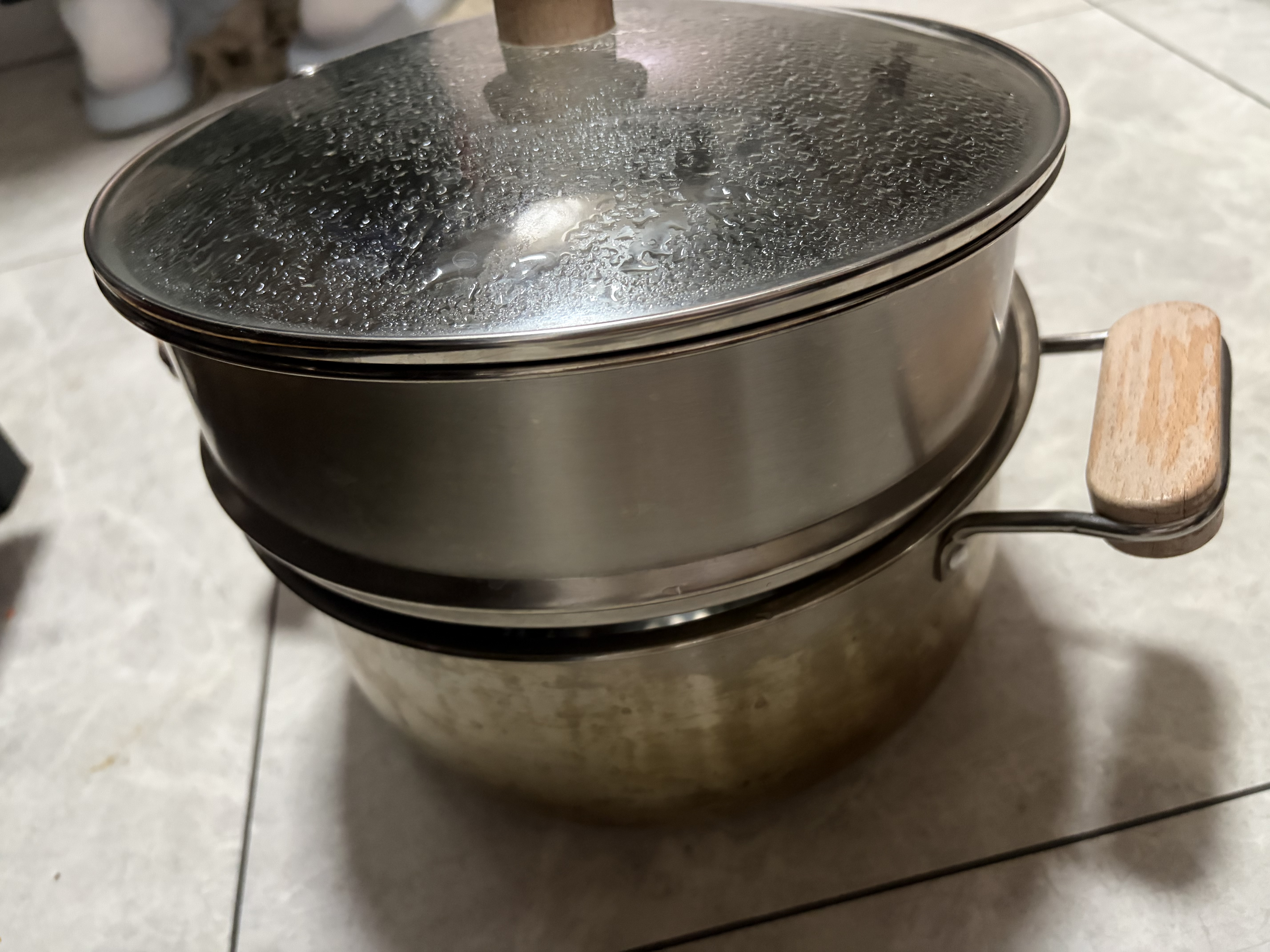 小熊（Bear）316L不锈钢汤锅+蒸屉 炖锅蒸锅24cm煮粥锅燃气灶通用CP-JG010-P03 实拍图