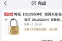 梅花（BLOSSOM）铜挂锁 防水防锈办公室宿舍铜锁 户外仓库大门车厢门锁BC9050 实拍图