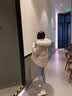 欧迪惠羽绒棉服女加厚2026年新款冬季连帽棉衣女短款学生羽棉袄绒服外套 米白色 S 实拍图