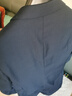 罗蒙旗舰店西服套装男士高档订制商务小西装职业正装新郎结婚礼服外套 双扣藏青西服+衬衫+裤子 XL 码(加8件礼品) 实拍图