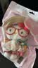 三丽鸥（SANRIO）可爱正版hellokitty包包挂件毛绒公仔钥匙扣小玩偶书包挂饰哈喽kt 正版kt猫眼镜款-【草帽苹果泡泡裙】(红色挂绳+爱 实拍图