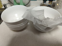 洁雅杰陶瓷碗家用米饭碗釉下彩5.5英寸饭碗小碗面碗餐具套装6只装纯白 实拍图