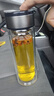【京东物流配送】高硼硅双层玻璃杯大容量泡茶杯水杯子茶水分离杯 【双层加厚】茶杯350ml1只 实拍图