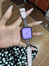 泰阁诗雅适用苹果手表iwatch S11/10/9表带kt钻拼荔枝纹真皮腕带Apple Watch Ultra2拼皮表带s8/7/6/SE腕带 粉色银扣【kt镶钻-拼皮表带】 38/40/41/42m 实拍图
