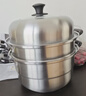 九阳（Joyoung）蒸锅不锈钢蒸锅家用炖汤蒸馒头包子鱼三层大容量汤锅28cm 实拍图