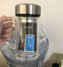 富光拾喜双层玻璃杯男女办公水杯 带手柄带滤网大容量泡茶杯子 520ml本色 实拍图