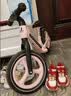 凤凰（Phoenix）儿童平衡车1-2-3-6-8岁幼儿宝宝学步滑步男女孩发光减震竞速礼物 【尼龙车身】黛粉色-灯光减震款（含护具头盔） 12寸 实拍图