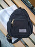 思牧（SIMU）男士胸包斜挎帆布包新款挎包大容量韩版潮流男户外运动复古潮男包 黑色 标准版（可放8寸以下平板） 实拍图