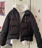 MEDM【王鹤棣同款】 国潮字母刺绣保暖立领羽绒服冬季外套 黑色 2XL 实拍图