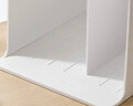 得力（deli）桌面书立置物架收纳桌上书架书靠书挡 办公书靠2片学习用品白色PK164 实拍图
