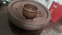 正扬紫砂茶盘手工紫砂茶盘功夫茶具圆形茶台紫砂干泡储水盘茶船茶托 10英寸紫砂双龙戏珠  紫色 实拍图