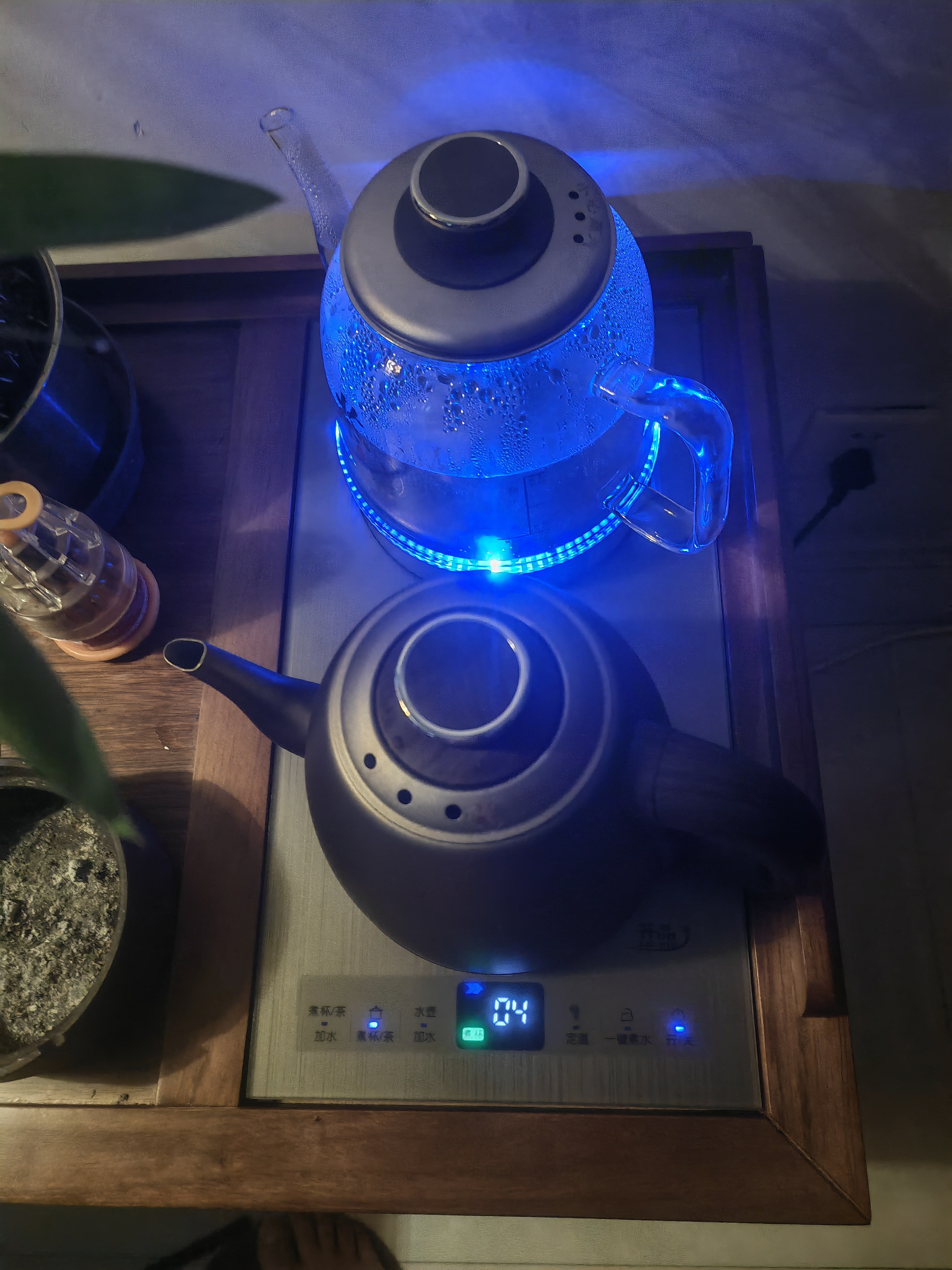 开品底部全自动上水电热水壶 纯钛家用快速烧水煮茶一体机恒温24小时茶台烧水壶电茶炉一体桌 1L 纯钛20X37CM 三壶款式 实拍图