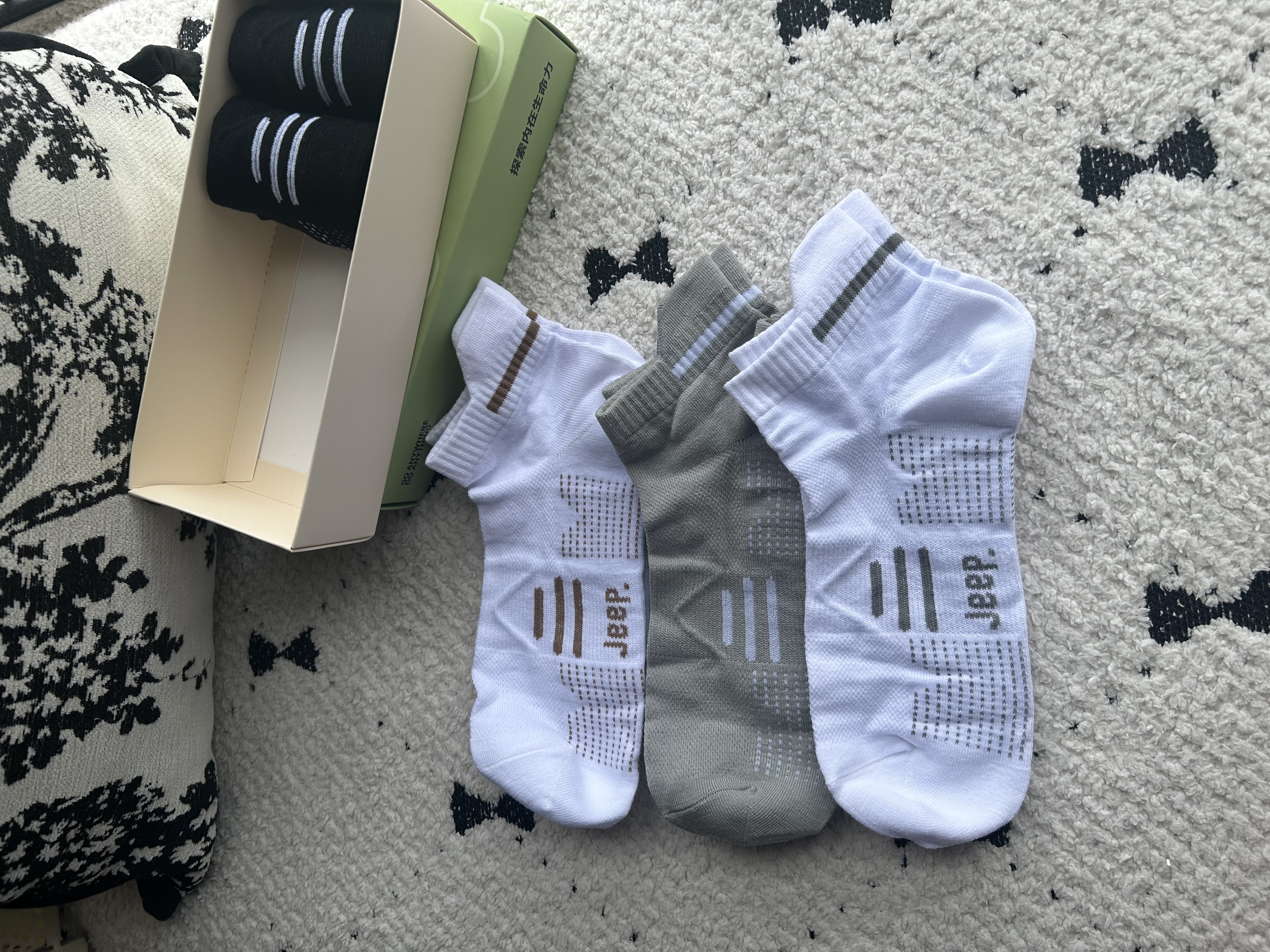 JEEP袜子男夏季【100%纯棉+10A抗菌】防臭袜运动吸汗耐磨全棉休闲男袜 实拍图