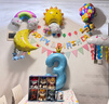 多美忆生日场景布置生日气球氛围道具儿童男孩女孩铝膜装饰彩云宝宝6件 实拍图