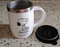 史努比（SNOOPY）带手柄不锈钢办公保温杯水杯420ML可爱杯子情侣杯 DP-5002 蓝色 实拍图