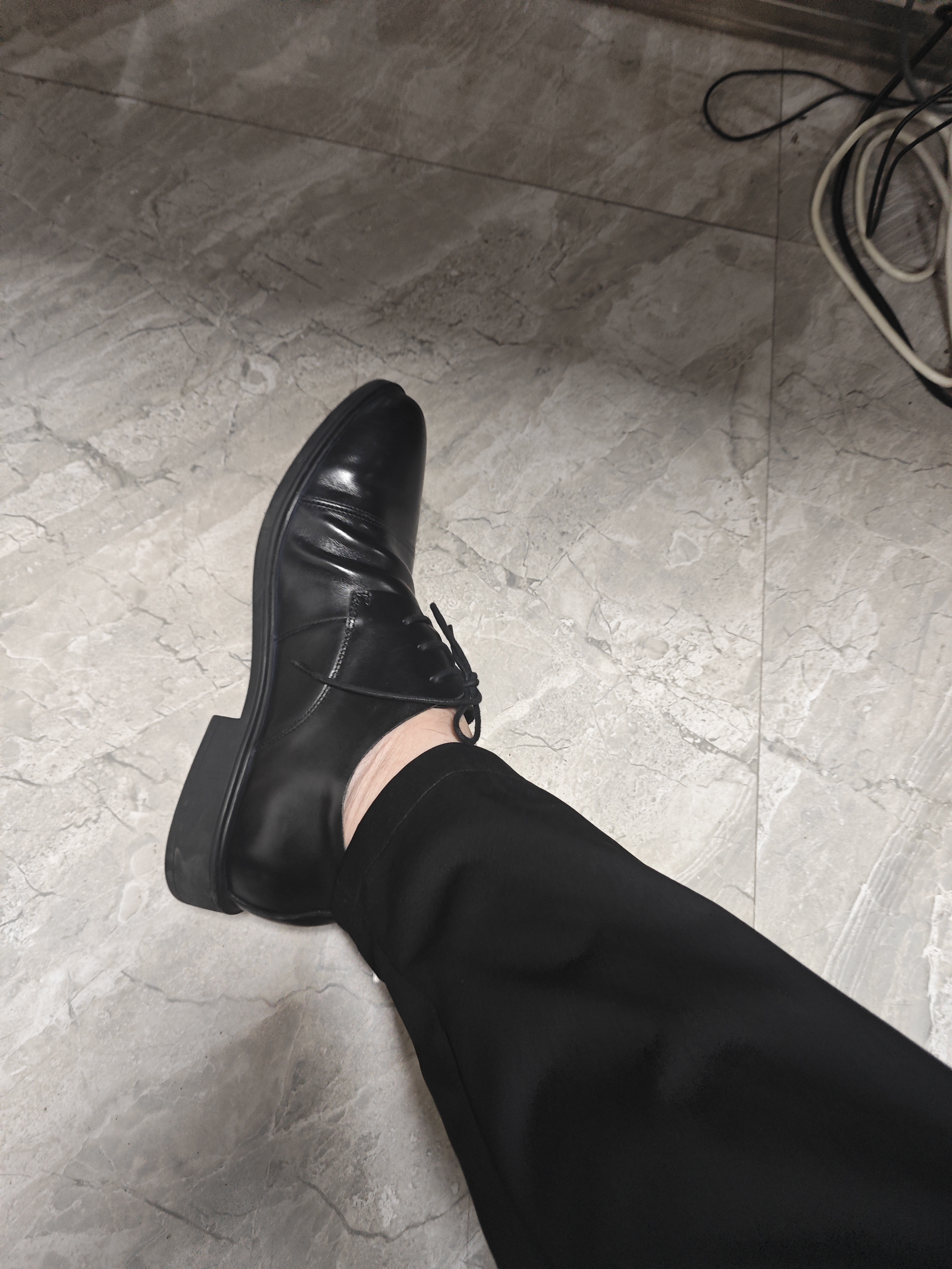 百丽男鞋通勤商务正装皮鞋牛皮鞋男士婚鞋真皮鞋A2247 黑色-三接头 41 实拍图
