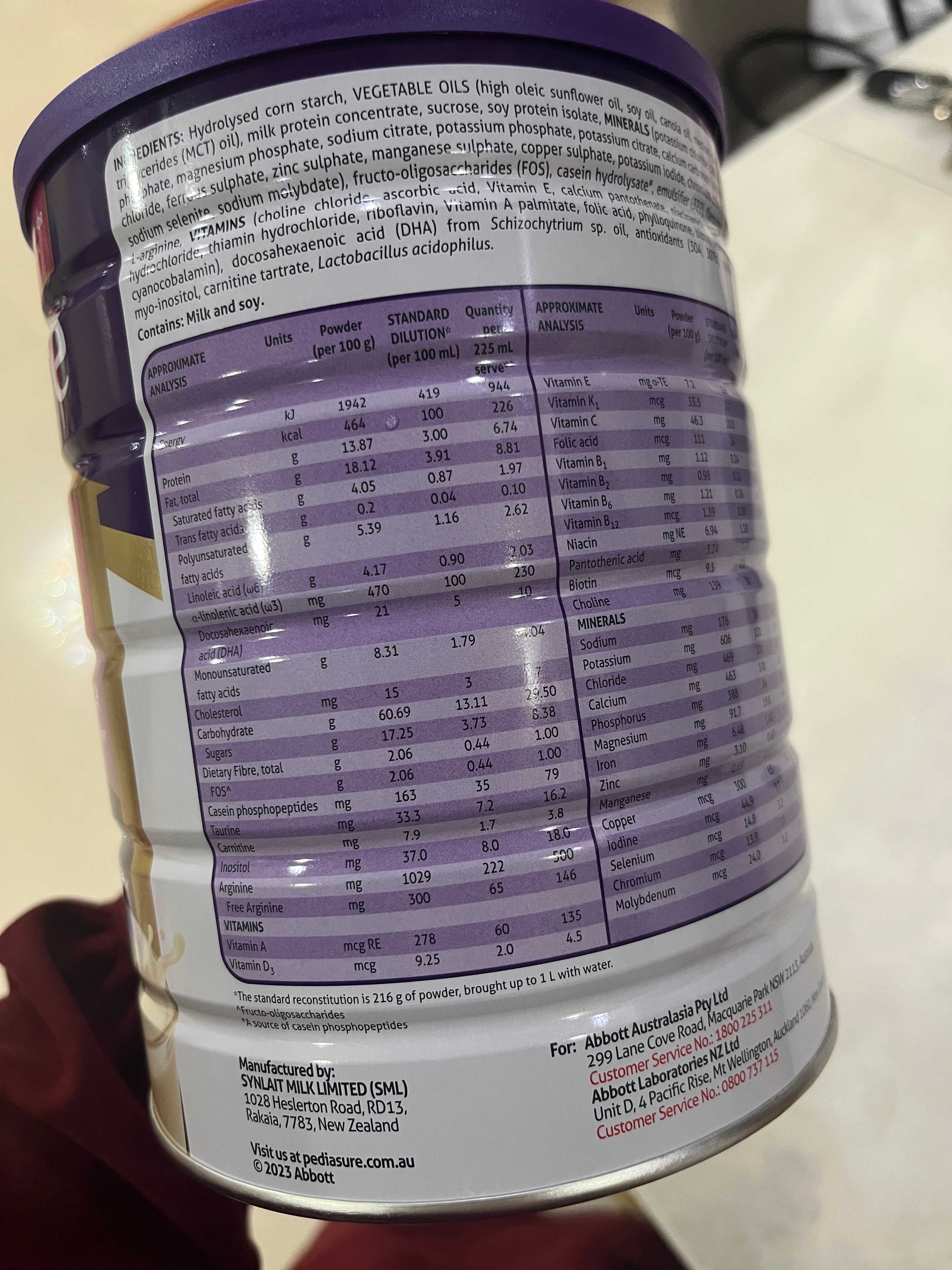 雅培澳版小安素（新版）儿童学生成长全营养奶粉850g 香草味原装进口 【1-10岁】香草味 850g*6罐 （长效守护） 实拍图