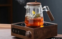 宣室堂泡茶壶家用茶壶新款飘逸杯耐热玻璃内胆泡茶杯一键茶水分离杯茶具 900ML+4杯+茶盘900ml 实拍图