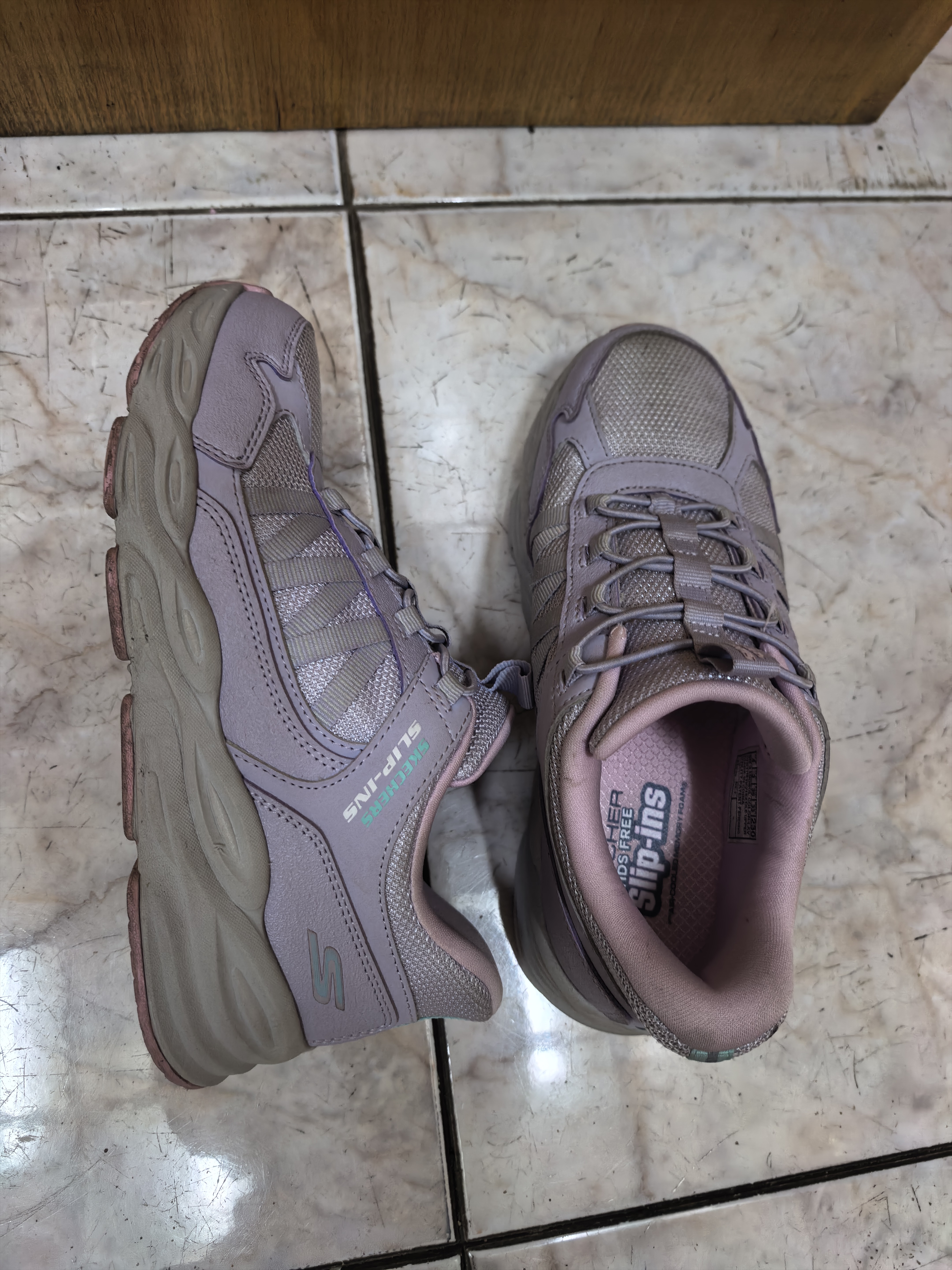 Skechers斯凯奇自营山迈闪穿鞋舒适防滑鞋一脚蹬休闲运动鞋319080L 实拍图