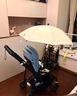 美度婴儿车遮阳伞三轮车手推儿童车伞遛娃神器防晒太阳雨伞M901冰川蓝 实拍图