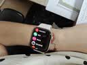 Apple/苹果 Watch S11 智能手表GPS款46毫米玫瑰金色铝金属表壳淡桃粉色运动型表带M/L MEVU4CH/B 实拍图