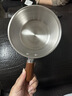 特厚不锈钢平底锅奶锅电磁炉通用不粘锅辅食锅汤锅煮锅蒸锅汤锅 胡桃木锅17cm 实拍图