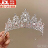 伊莉洛新娘公主皇冠头饰儿童节水晶发箍女童头箍女孩生日王冠宝宝发箍 13#水钻羽毛皇冠 实拍图